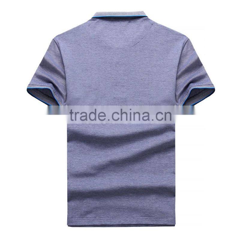 2016 Casual Solid Slim Fit Cotton Polo Shirts Short Sleeve for Business Men