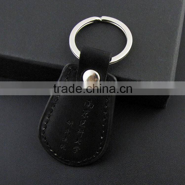 factory wholesale handmade simple leather key ring holder