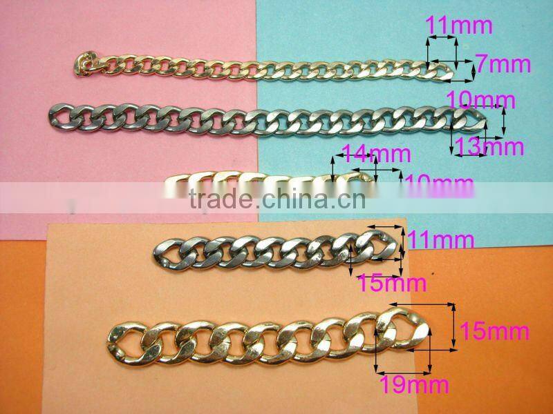 metal accessories for handbags metal drag chain for suitcase T-1501-10*8*2mm
