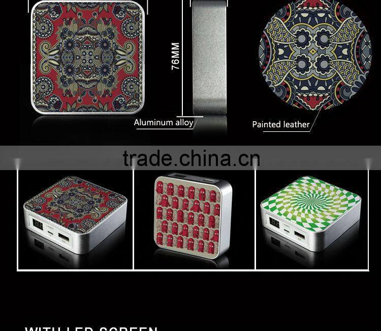 diy square power bank 6600mah powerbank for smartphon/Samsung/Nokia/HTC/Blackberry