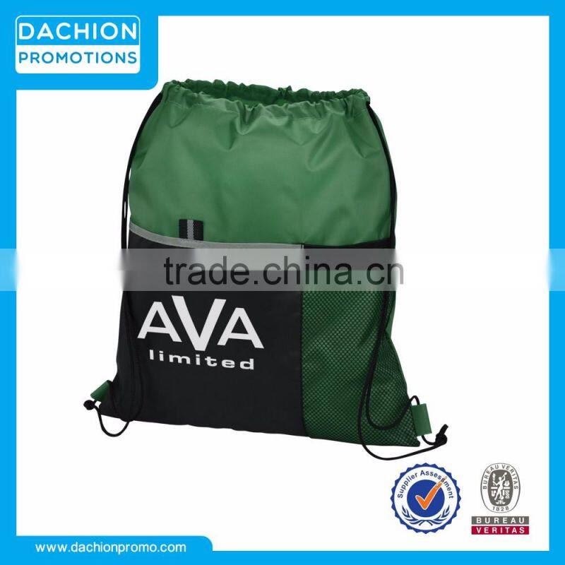 Logo Printed Farmer's Market Drawstring Mesh Bag