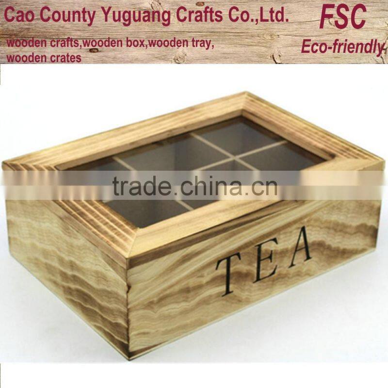 light burned wooden tea box,pine burned tea box,wooden tea bag box