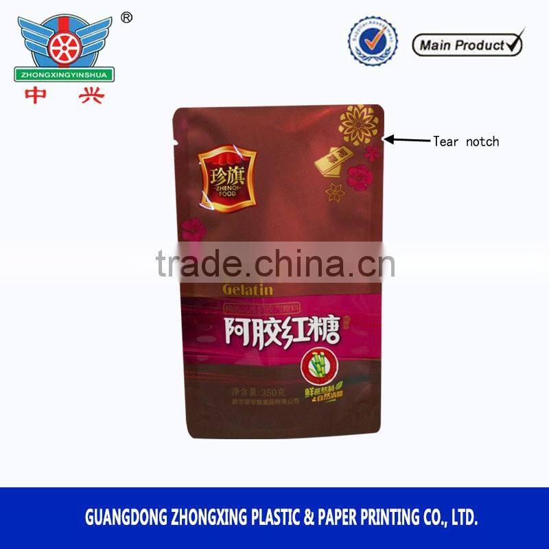 350g Stand up bag for donkey-hide gelatin brown sugar