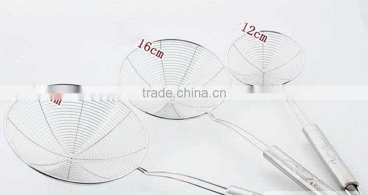 3 sizes net leakage stainless steel frying colander filter mesh line loushao dumplings spoon kitchen supplies S59