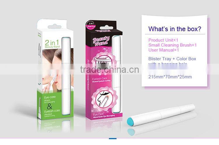 EP-201 Eyelash Curler Patented design 2 in 1 Beauty Wand battery operated