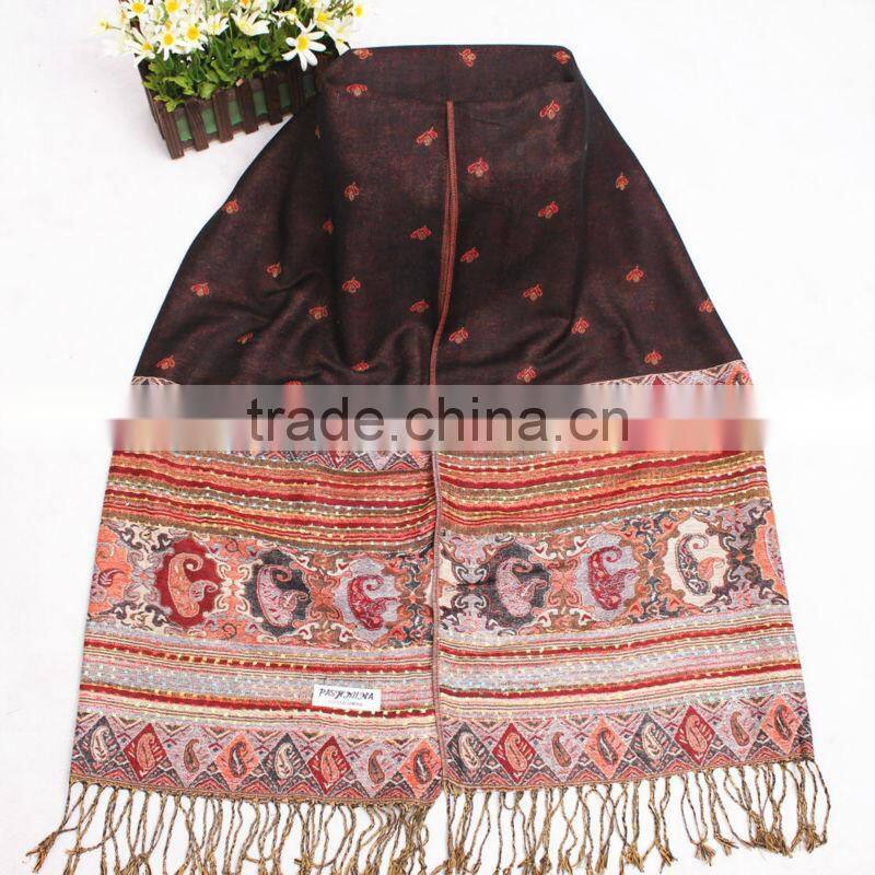 High Quality Vintage Women Lady Soft Long Neck Large Tassel Scarf Wrap Shawl Pashmina Stole Scarves