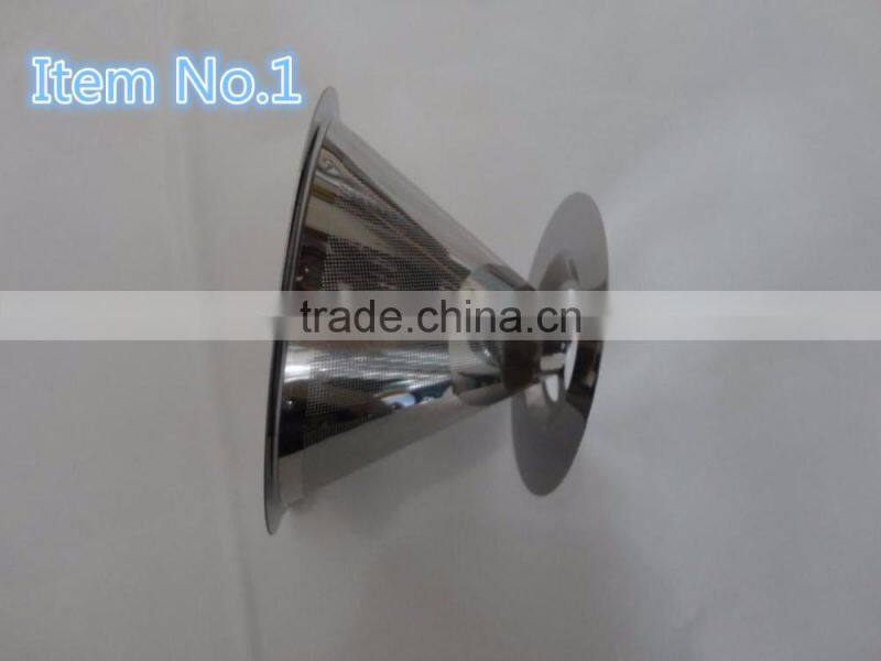 Stainless Steel Cone Coffee Filter maker dripper with stand for 2-4 cups