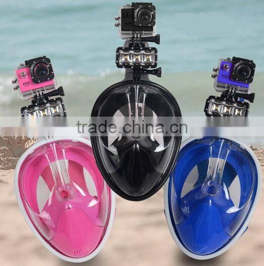 Scuba diving equipment 180 Degree easy breathing full face snorkel mask