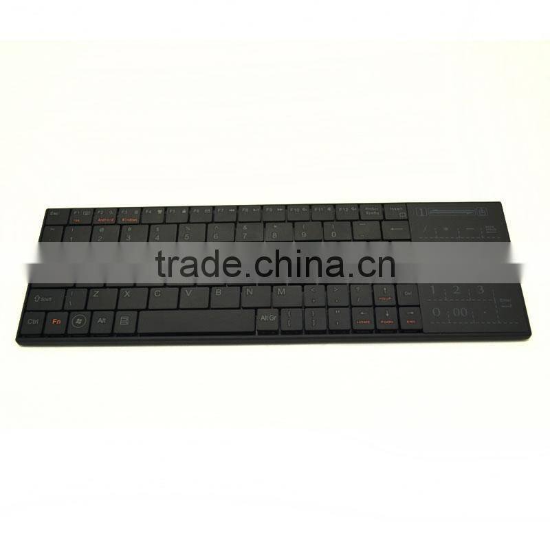 Universal 2.4G wireless keyboard with touchpad,support IOS,Android,Windows systerm(dry bettery and Li-ion supported)