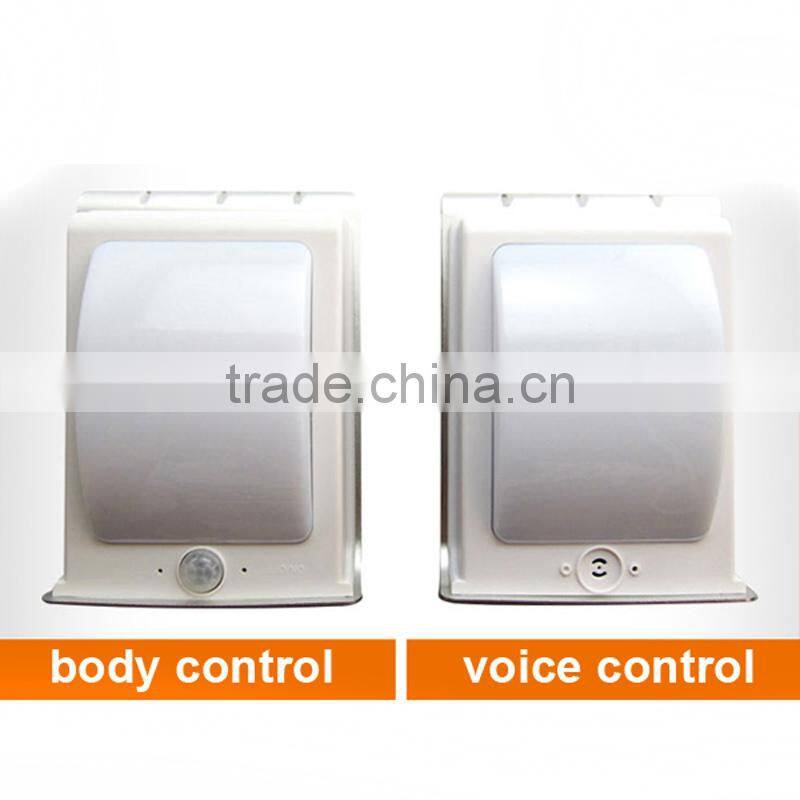 16 LED Solar Powered Light Sound Motion Sensor solar Garden Outdoor street Light Waterproof