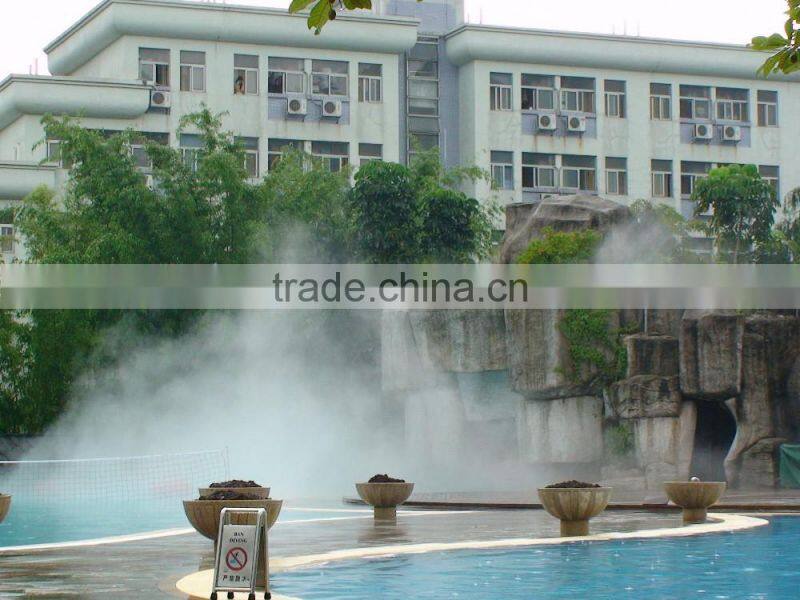Swimming pool cold fog water fountain