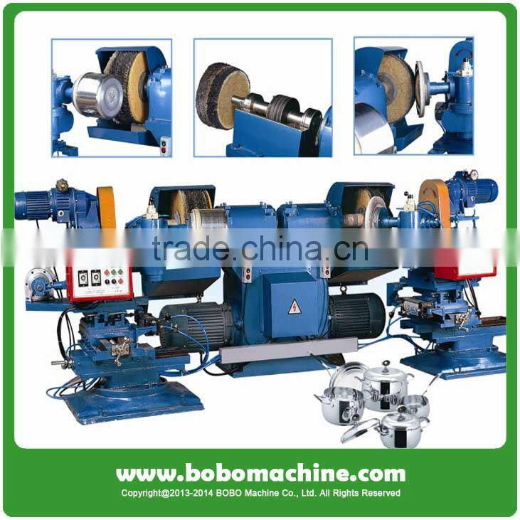 Double station automatic cookware buffing machine