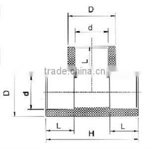 PPR Pipes Fitting For Water Feeding PPR Straight Tee / PPR tee/water pipe
