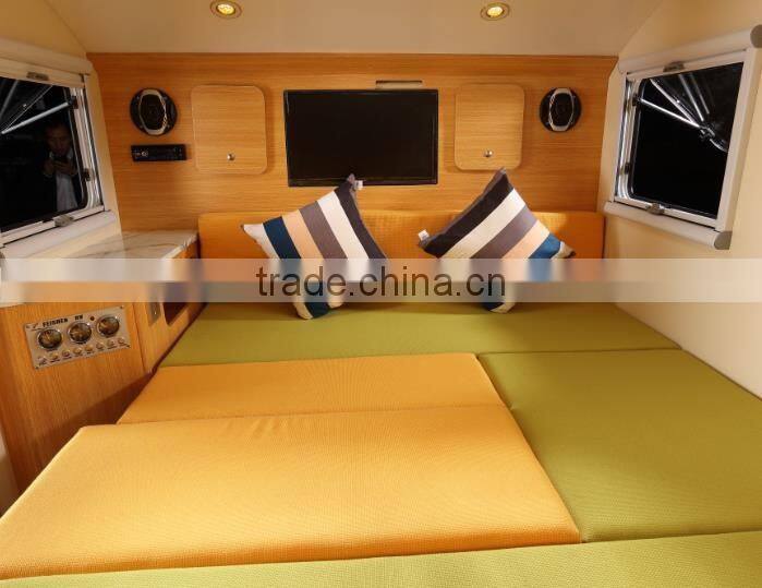 Hot selling fibber glass mini caravan trailer