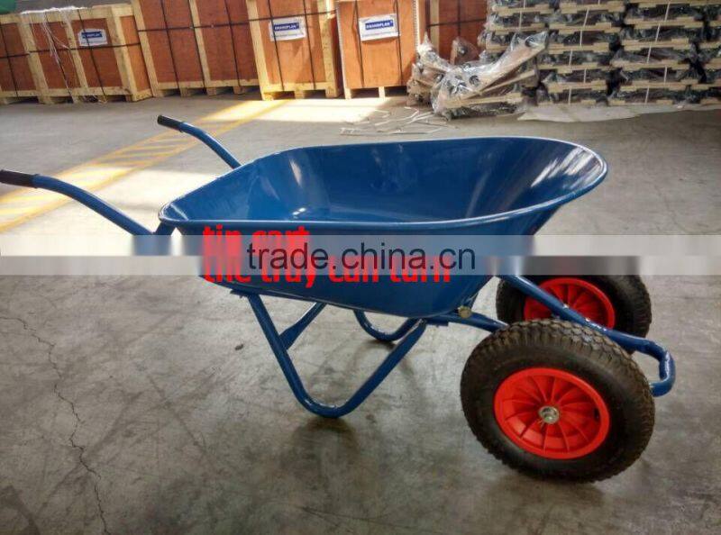 100L two wheels tip wheelbarrow