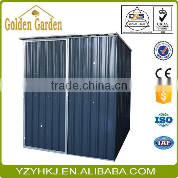 Safety sliding door metal garden shed with greenhouse storage