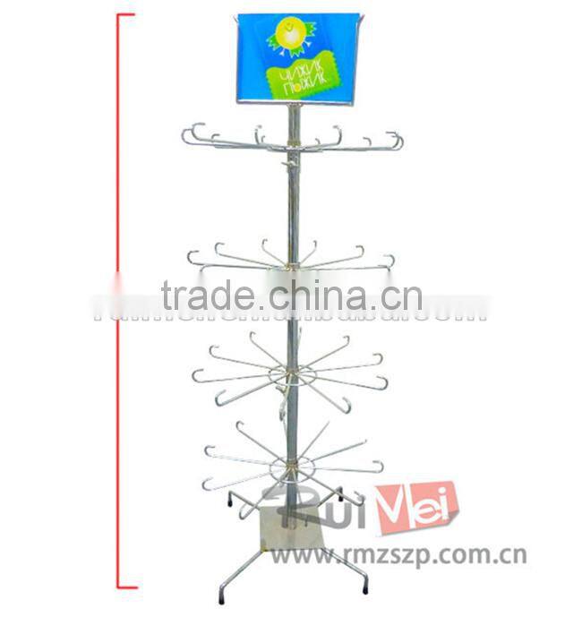 3-Tier Rotating Metal Wire Fashion Jewelry Display Table