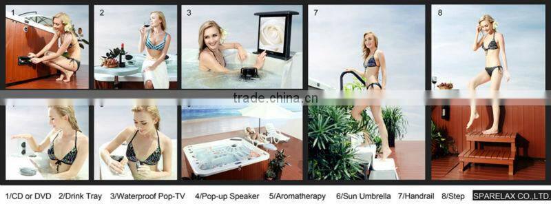 balcony small hot tubs 4 person spa pool with 48 jets acrylic balboa system bathtub