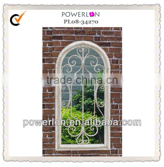 Gothic Antirust Wrought Iron Decorative Mirror Wall Mirror
