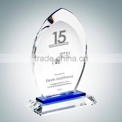 2016 elegant crystal thumbs up trophy
