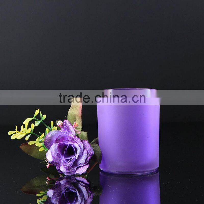 Latest hot selling Exporting carton Manufacturer colored candle jars glass
