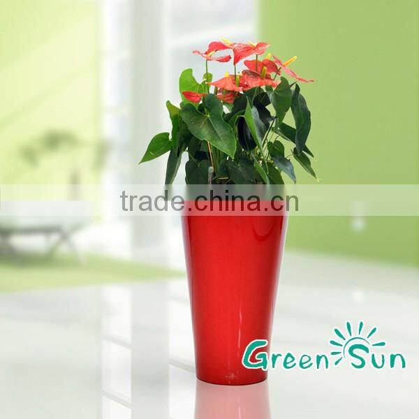 Hotsale self watering flower plant pots for garden decoration