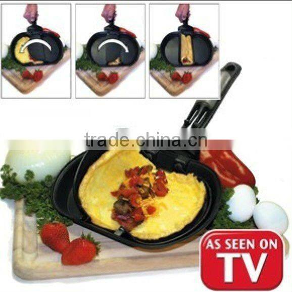 Foldable non stick aluminum egg fry pan