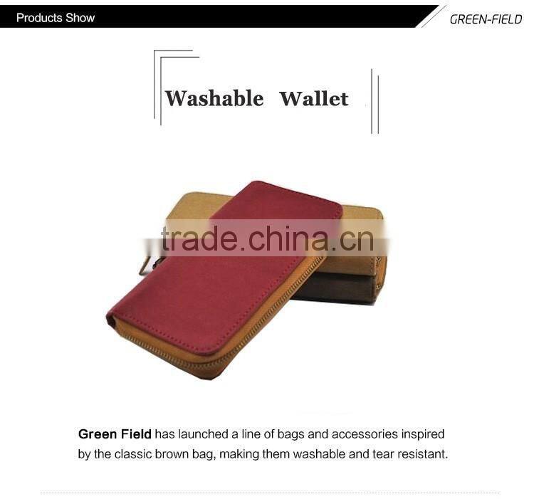 Recycle material craft paper wallet waterproof paper wallet