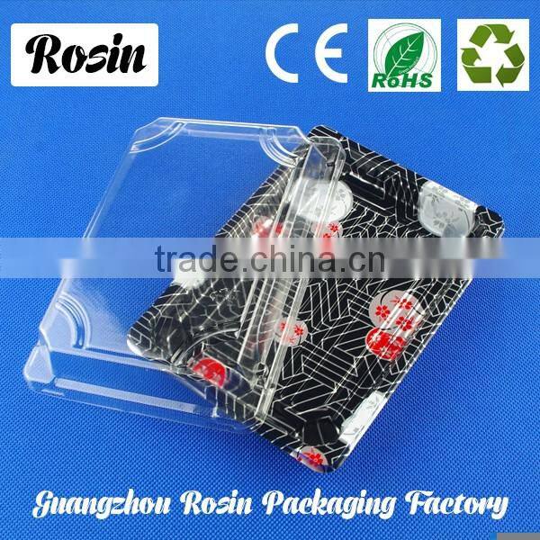 anti-fog functional dessert box / disposable sushi tray take-out packaging