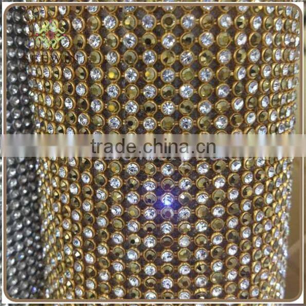 2016 Sparkle Rhinestone Diamond Mesh Wrap for Wedding Decoration