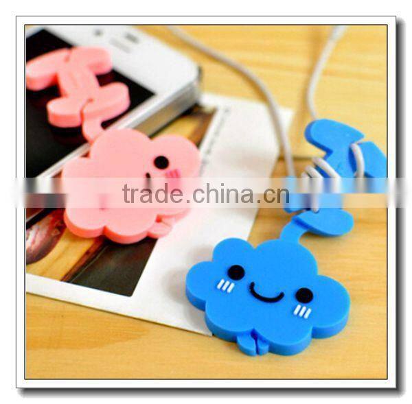 Blue cloudy earphone winder,cable winder,trim winder for wholesale