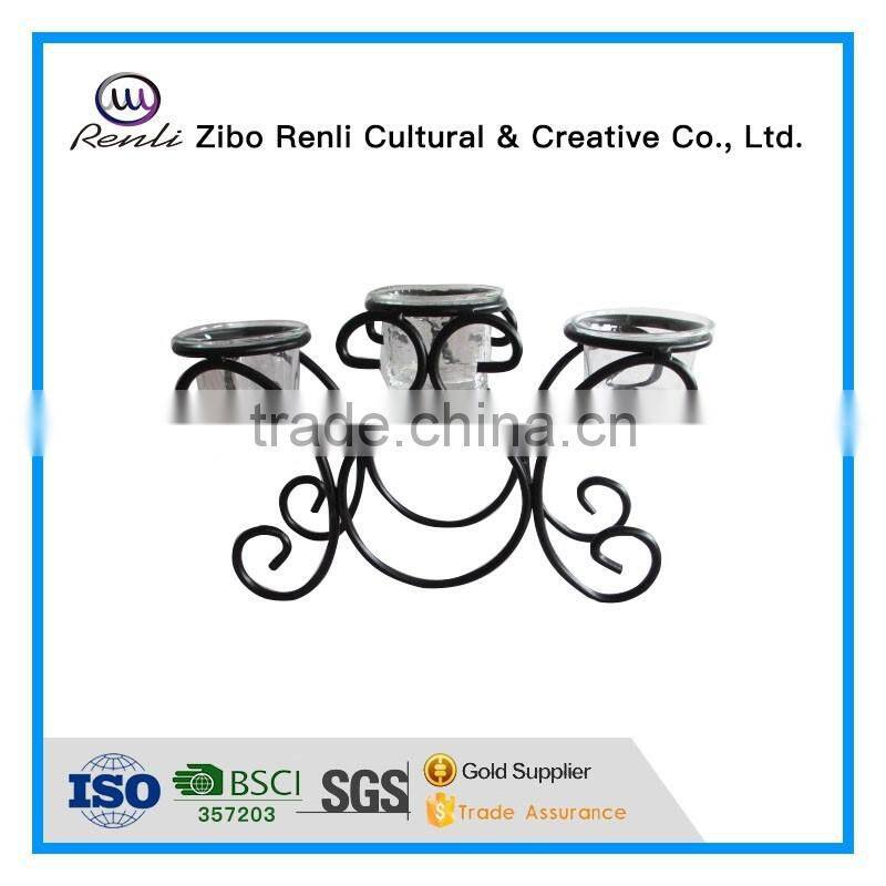 Set of 3 Clear Hurricane Replacement Glass Candle Holder