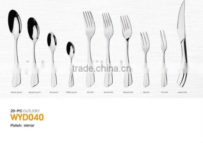 Stainless steel Gold cover knife forks spoon set for cutlery set