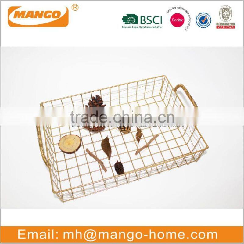 Metal Rectangular Shape Fruit Storage Basket