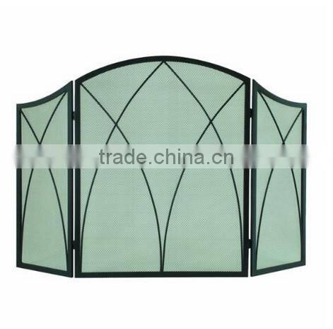 Fireplace 3-panel Folding Screen