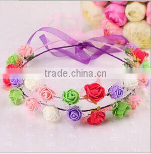 bride red wreath/head band