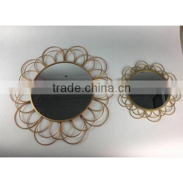 Decorative wall metal mirror