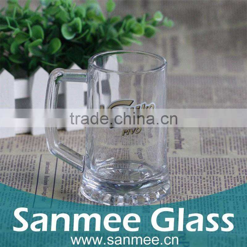Clear Germany Style Beer Glass Mug with Custom Decal
