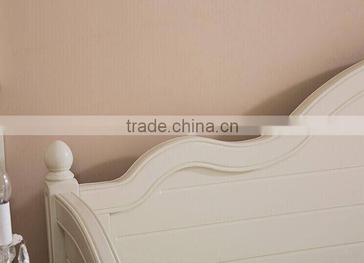 Antique French Style Princess Snow White Pure White Solid Carving Daybed with Two Big Drawers BF11-02274b