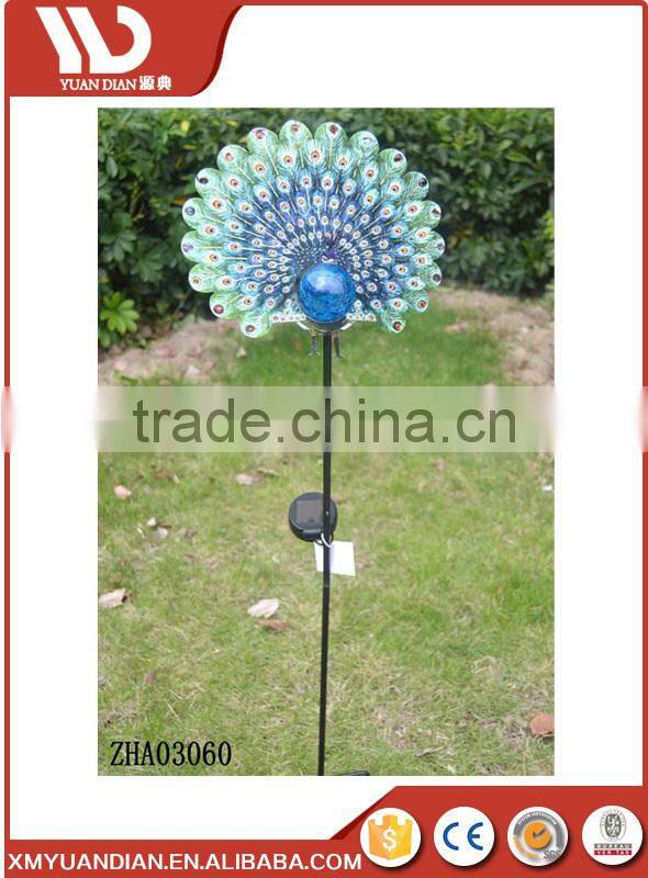 Peacock Design Solar glass ball stake