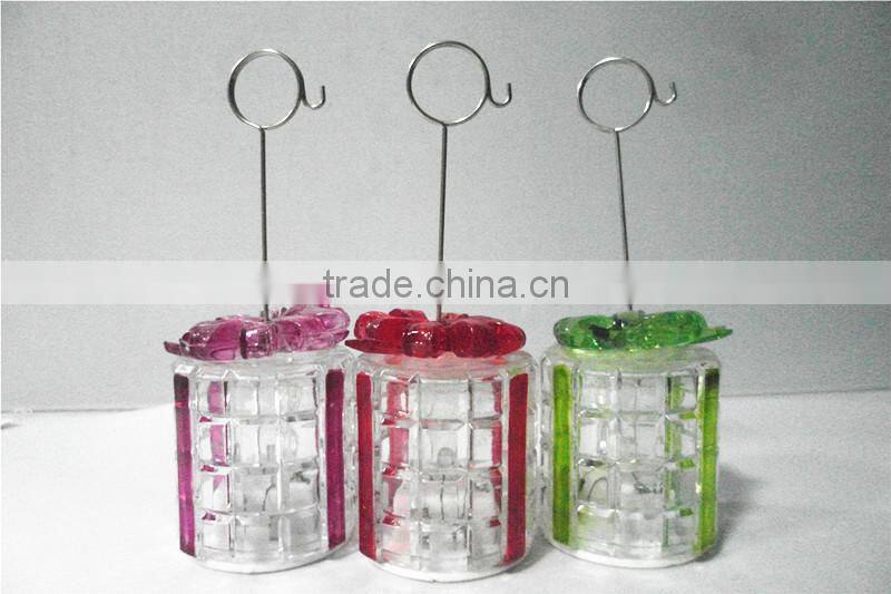 high quality hot sale acrylic led christmas decor name card holder with mini gift box