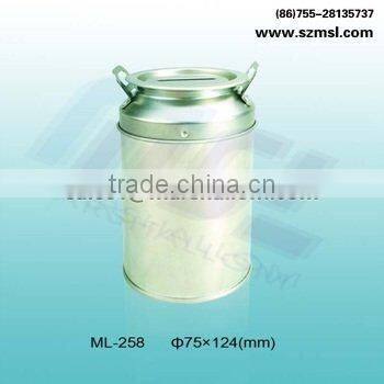 milk shape coin tin box