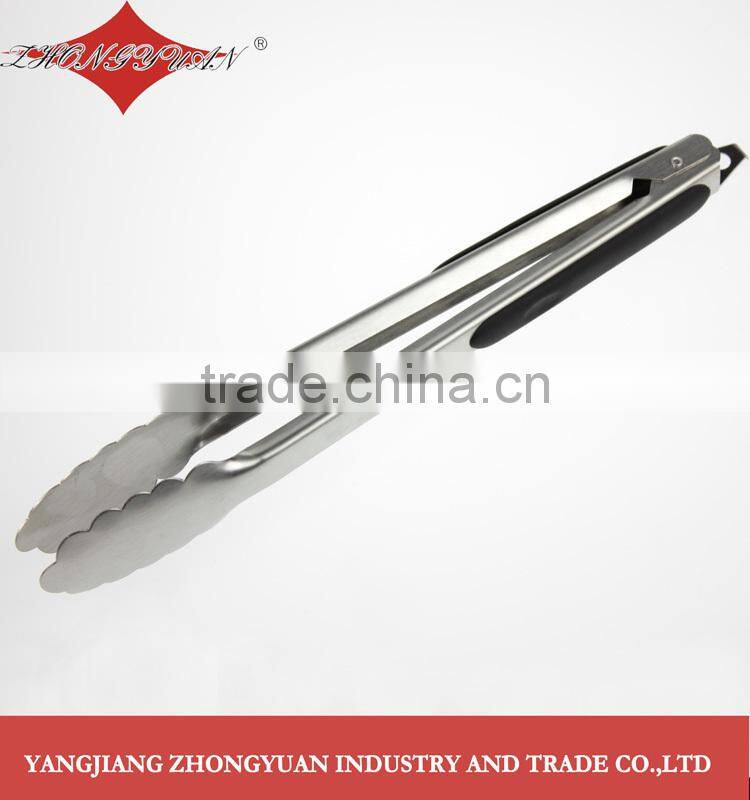 Food grade 7.5-Inch stainless steel food tong for kitchen accessory