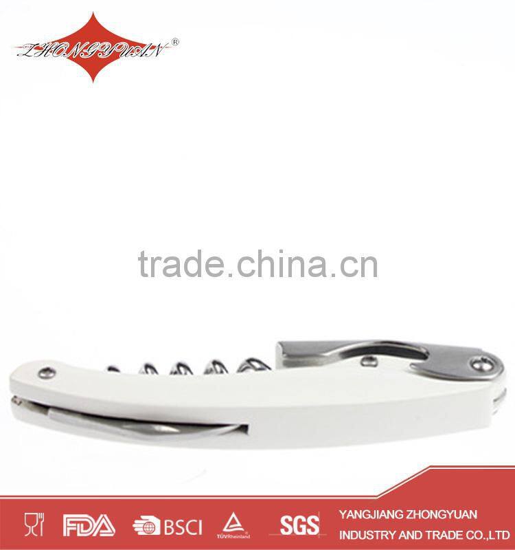 ZY-K1013 zinc alloy corkscrew wine bottle opener with knife