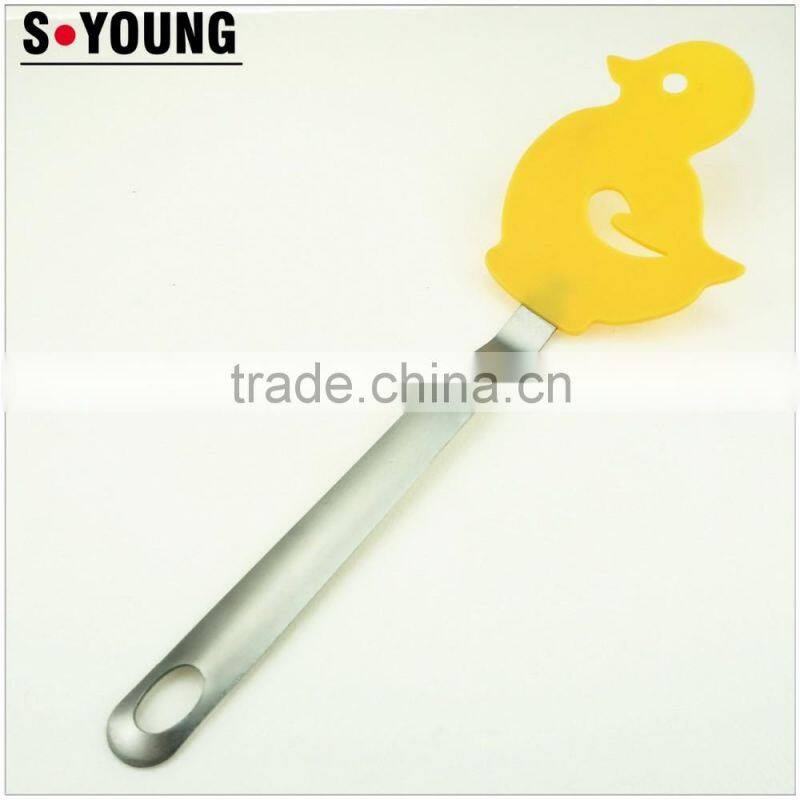 Duck Shape Animal Printing Cute Slotted Nylon Turner