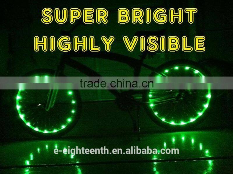 18 Neon LED Bicycle Bike Wire Tyre Wheels Spoke Light String Wire Colorful 2M