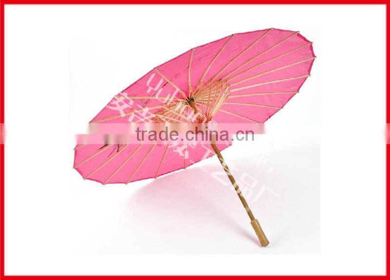 Flower panited Chinese silk bamboo parasol