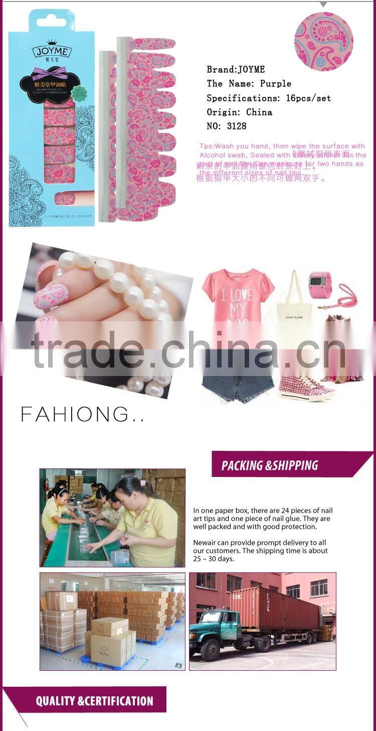 DIY Salon 100% Real Nail Polish Strip OEM Nail Patch