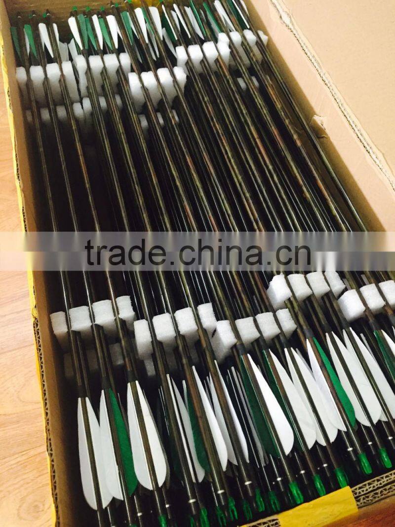 Carbon Arrows With Automatic Lighted Led Nocks/S nocks And Blazer Vanes