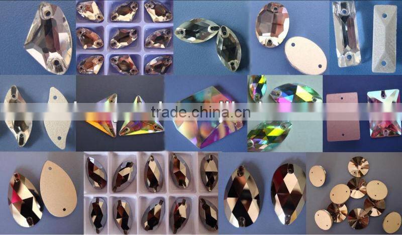 crystal clear glass beads for shoes